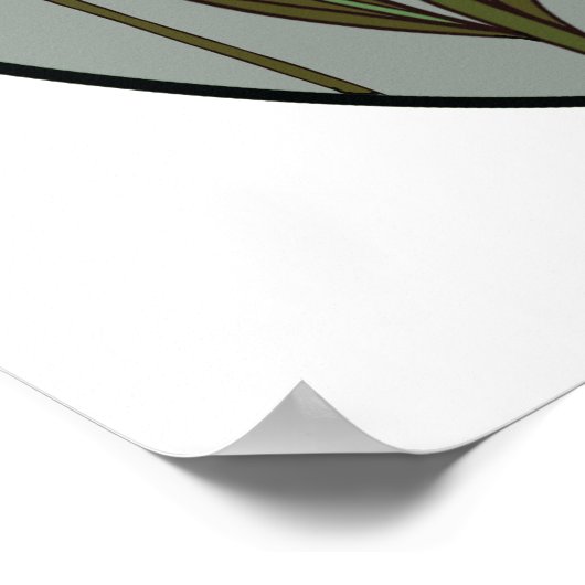 Moderner Blumengarten Kunsthandwerk Poster (Ecke)