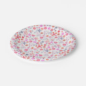 Moderner Blumengarten Pappteller (Schrägansicht)