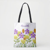 Moderner Blumengarten Sommer Personalisiert Tasche (Vorderseite)