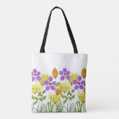 Moderner Blumengarten Sommer Personalisiert Tasche (Rückseite)