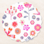 Moderner Blumengarten Untersetzer (Vorderseite)