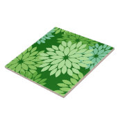Moderner Blumenkimono-Druck, Limones Grün Fliese (Seite)
