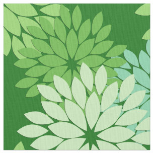Moderner Blumenkimono-Druck, Limones Grün Stoff