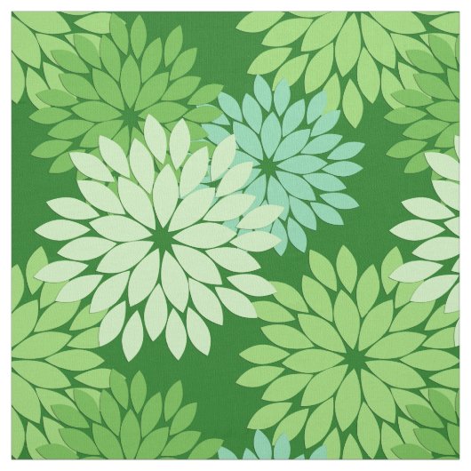 Moderner Blumenkimono-Druck, Limones Grün Stoff (Muster)