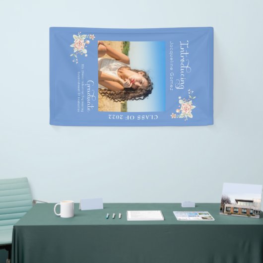 Moderner Blumenkohl-Abschluss 2022 Foto Party Banner (Messeveranstaltung)