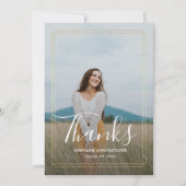 Moderner Blumenkohl-Abschluss Vielen Dank für Ihre Ankündigung (Vorderseite)