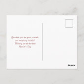 Moderner Blumenkohl Oma Stilvoller Muttertag Postkarte (Rückseite)