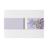 Moderner Blumenlavender Lila und weiß Einladungsbanderole (Rückseitenbeispiel)