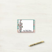 Moderner Blumenmuster-Designer aus der Mitte des J Post-it Klebezettel (Auf Schreibtisch)