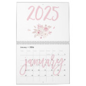 Moderner Blumenrosa Kalender 2025 (Jan 2026)