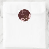 Moderner Blumensticker Klein Runder Aufkleber (Tasche)