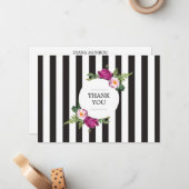 Moderner Blumenstrauß Vielen Dank Mitteilungskarte (Vorderseite/Rückseite Beispiel)