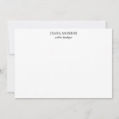 Moderner Blumenstrauß Vielen Dank Mitteilungskarte (Rückseite)