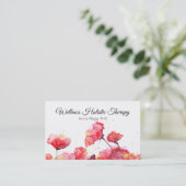 *~* moderner Blumenwatercolor-rote Visitenkarte (Stehend Vorderseite)