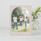 Moderner Blush Arch Joyful Frohe Weihnachten (Stehend Vorderseite)