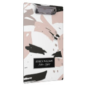 Moderner Blush Crash Brush Strokess Klemmbrett (Rechts)