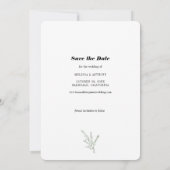 Moderner Blush Elegantes Foto Save the Date (Rückseite)