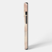 Moderner Blush Glitzer Rose Gold Sparkinscript Nam iPhone Hülle (Linke Seite)