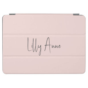 Moderner Blush Pink Graue weibliche Schreibbezeich iPad Air Hülle