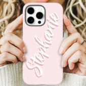 Moderner Blush Pink Minimaler Skriptname Case-Mate iPhone Hülle