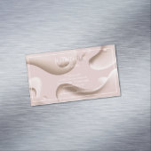 Moderner Blush Pink Schönheitssalon Nail Artist Magnetische Visitenkarte (Beispiel)