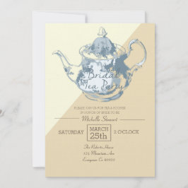 Moderner Blush Teapot | Bridal Tea Party | Benutze Einladung
