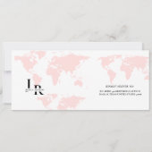 Moderner Boarding Pass Hochzeit RSVP Gehäuse Karte (Rückseite)