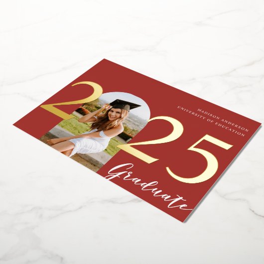 Moderner Bogen | Ankündigung von Foto-Abschluss (Gedreht)