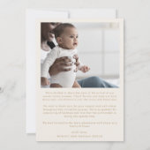 Moderner Bogen | Cream Foto Collage Vielen Dank, d Ankündigung (Rückseite)