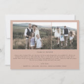 Moderner Bogen | Lachs Multi Foto Weihnachten (Rückseite)