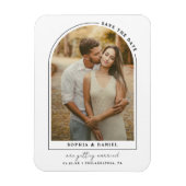 Moderner Bogen mit Foto Save the Date Magnet (Vertikal)
