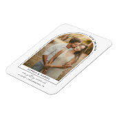 Moderner Bogen mit Foto Save the Date Magnet (Linke Seite)