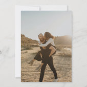 Moderner Bogenfall Terracotta Foto Retro Hochzeit Einladung (Rückseite)