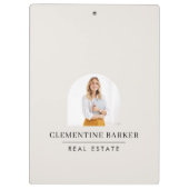Moderner Bogenfoto Geschäftsbranding Klemmbrett (Rückseite)