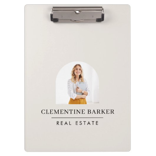 Moderner Bogenfoto Geschäftsbranding Klemmbrett (Vorderseite)