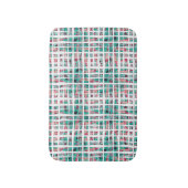 Moderner Bohemischer Hipster Aquamarin Coral Black Badematte (Vorderseite Vertikal)