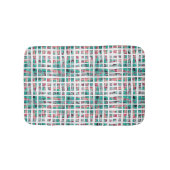 Moderner Bohemischer Hipster Aquamarin Coral Black Badematte (Vorderseite)