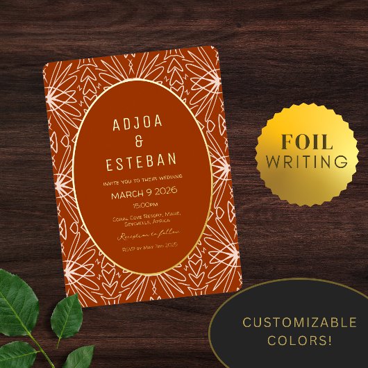 Moderner Bohemischer Jungle-Stammsitz Folieneinladung