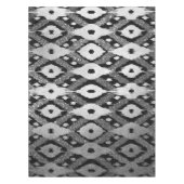 Moderner Bohemischer Silberschwarzer Glitzer Ikat- Tischdecke (Vorderseite)