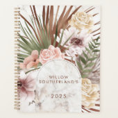 Moderner, Bohemischer Watercolor Florals Foto Arc Planer (Vorderseite)