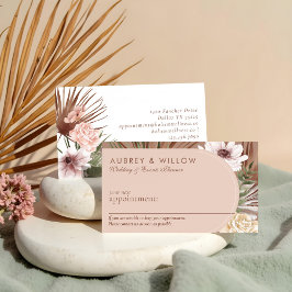 Moderner, Bohemischer Watercolor Florals Foto Arc Terminkarte