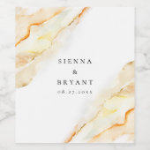 Moderner Bohemischer Watercolor-Wash Weinetikett (Einzelnes Label)