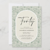 Moderner böhmisch-marokkanischer Geburtstag Einladung (Vorderseite)