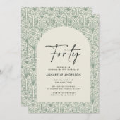 Moderner böhmisch-marokkanischer Geburtstag Einladung (Vorne/Hinten)