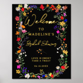 Moderner böhmischer, heller Wild-Blume Begrüßung Foliendrucke (Vorderseite)