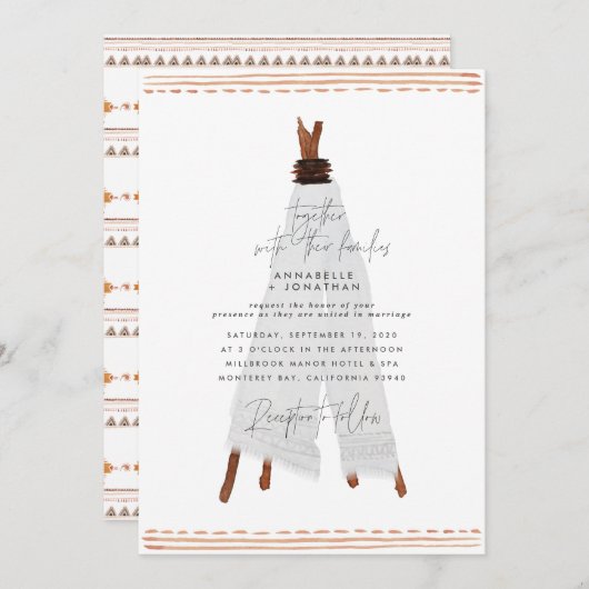 Moderner böhmischer Teepee stilvoller rustikaler H (Vorne/Hinten)