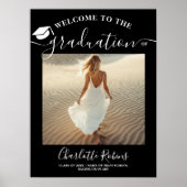 Moderner Boho Abschluss Begrüßungszeichen Foto Poster (Vorne)