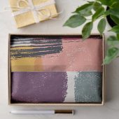 Moderner Boho Abstrakter Pinselstrich - Fett Retro Seidenpapier (Geschenk)