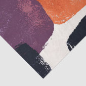 Moderner Boho Abstrakter Pinselstrich - Fett Retro Seidenpapier (Detail)