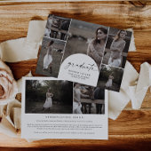 Moderner Boho Arch Graduate Multi-Foto-Abschluss Ankündigung